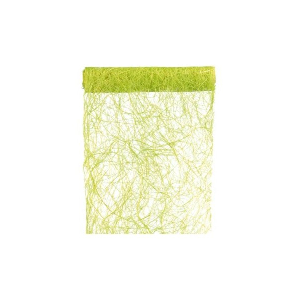 Chemin De Table Abaca Vert Anis 5 M – Chemin De Table serapportantà Chemin De Table Vert Anis