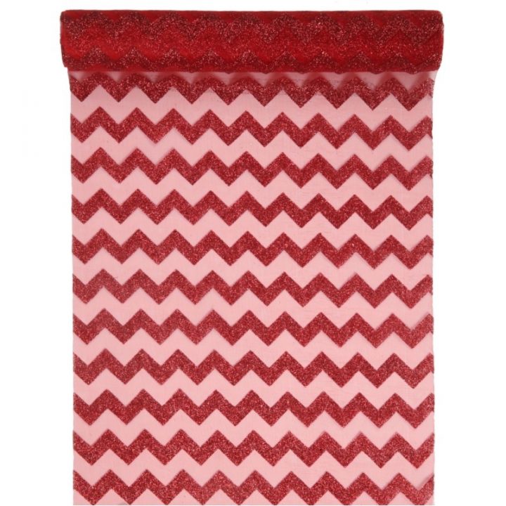 Chemin De Table Chevron Rouge Pailleté : Achat Chemin De destiné Chemin De Table Pailleté