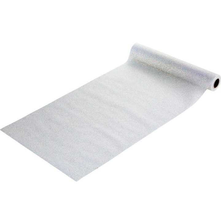 Chemin De Table Effet Organza Blanc Iridescent – Linge De à Chemin De Table Jetable Gifi