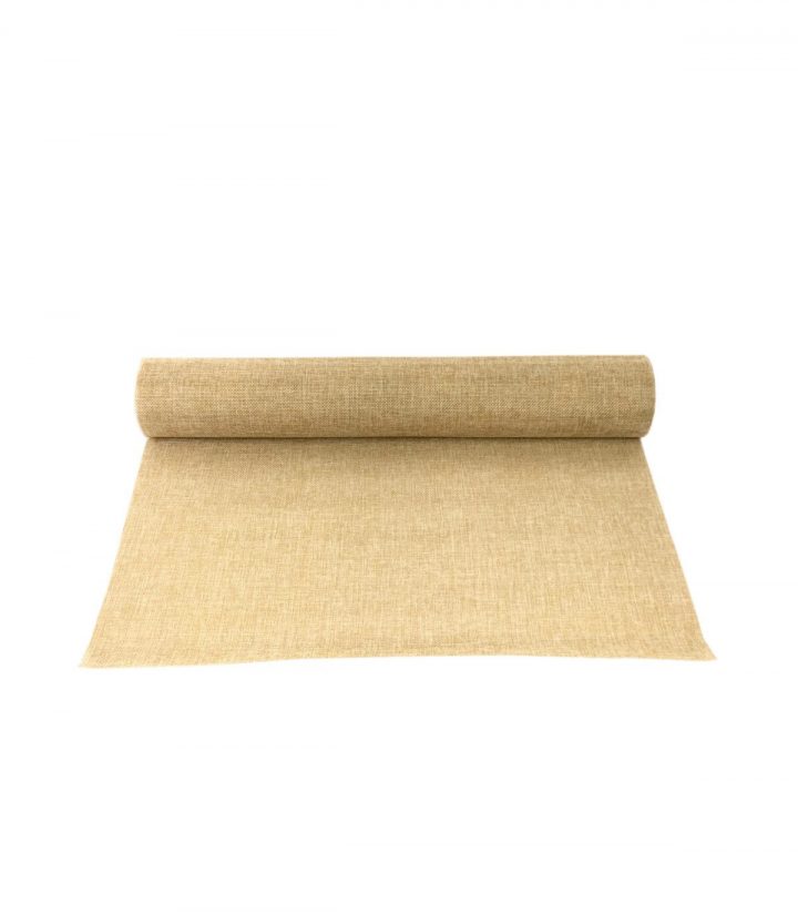 Chemin De Table Effet Toile De Jute 48Cmx5M Kraft Couleur encequiconcerne Chemin De Table Toile De Jute 10M