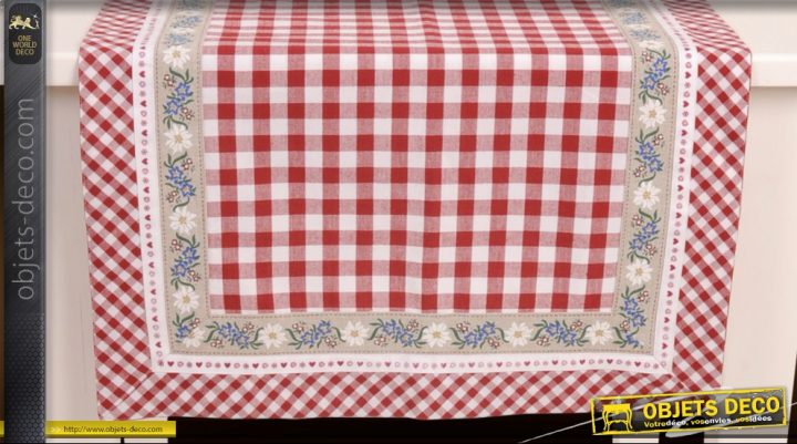 Chemin De Table En Coton Carreaux Vichy intérieur Chemin De Table Vichy