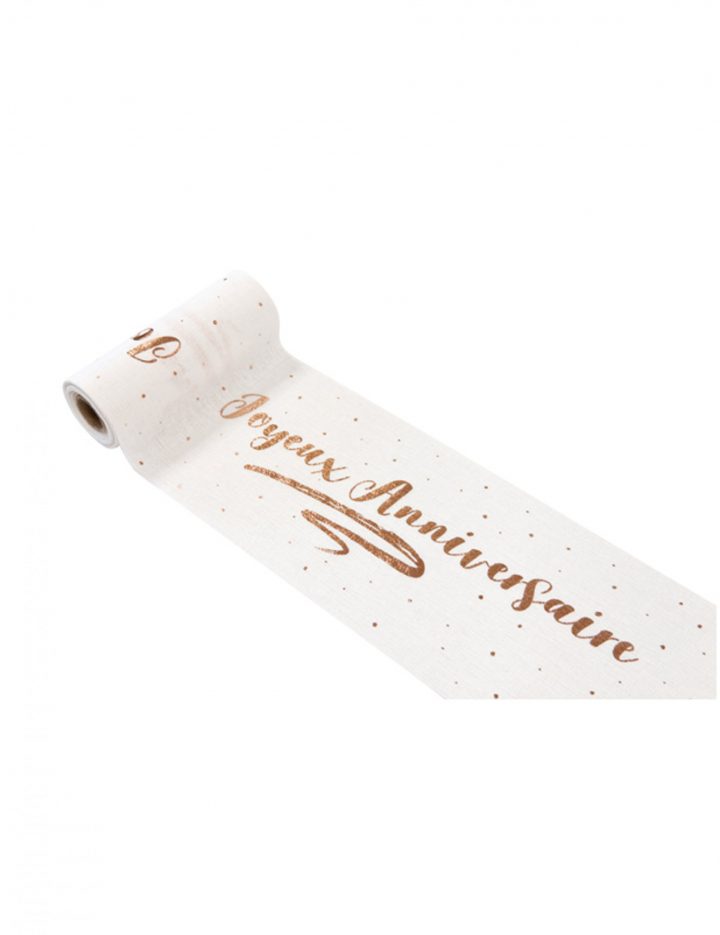Chemin De Table En Toile Joyeux Anniversaire Rose Gold 14 pour Chemin De Table Joyeux Anniversaire