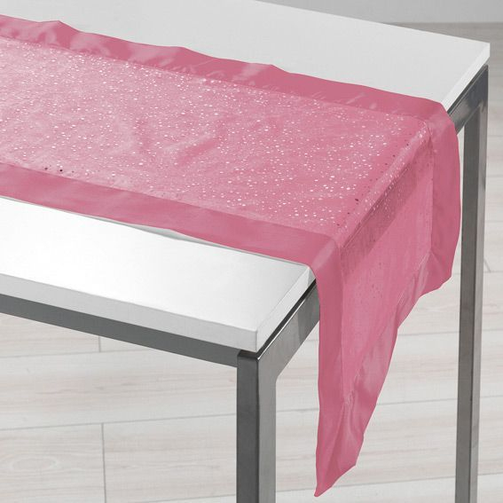 Chemin De Table Festille Satin Rose – Décoration De Table serapportantà Chemin De Table Etoile