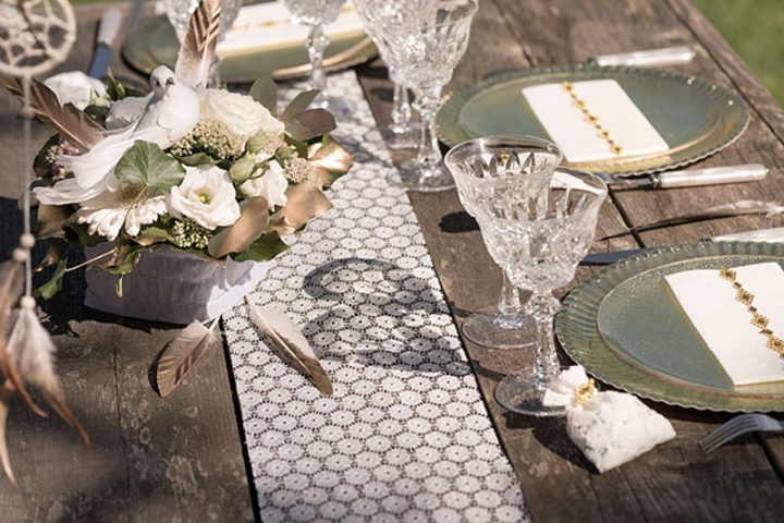 Chemin De Table Fleur Dentelle Luxe | Noel. tout Chemin De Table Fleur