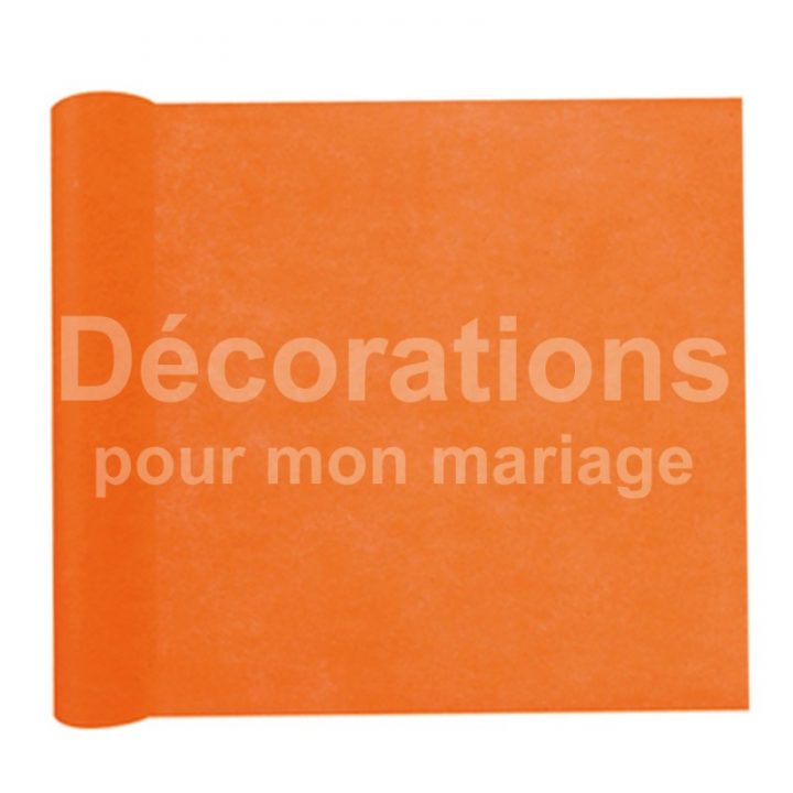 Chemin De Table Intissé Orange Pas Cher Pour Deco Table dedans Chemin De Table Orange