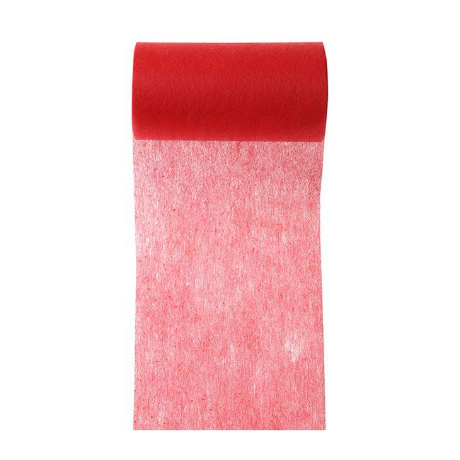 Chemin De Table Intissé Unicolore 10 M – Rouge À Prix à Chemin De Table Intissé Rouge