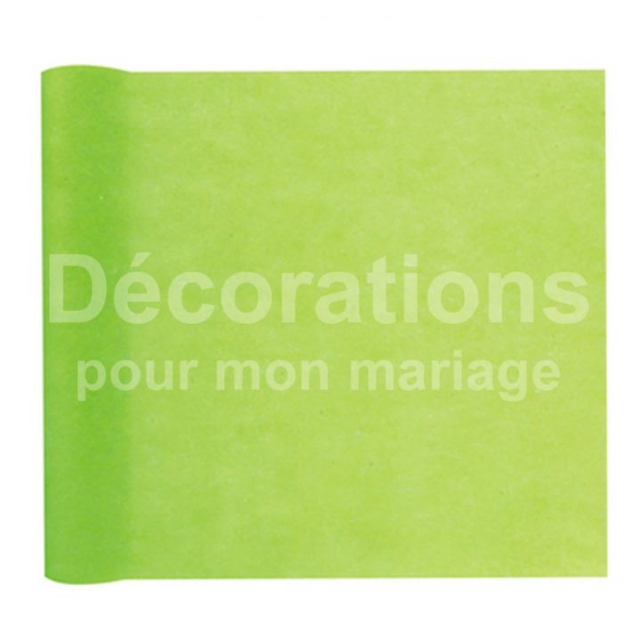 Chemin De Table Intissé Vert Anis Pas Cher Pour Deco Table concernant Chemin De Table Vert Anis