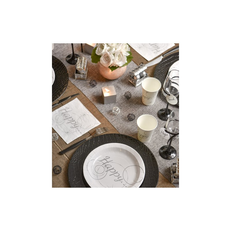 Chemin De Table Jetable Coloré En Polylin - Dragée D'Amour intérieur Chemin De Table Jetable