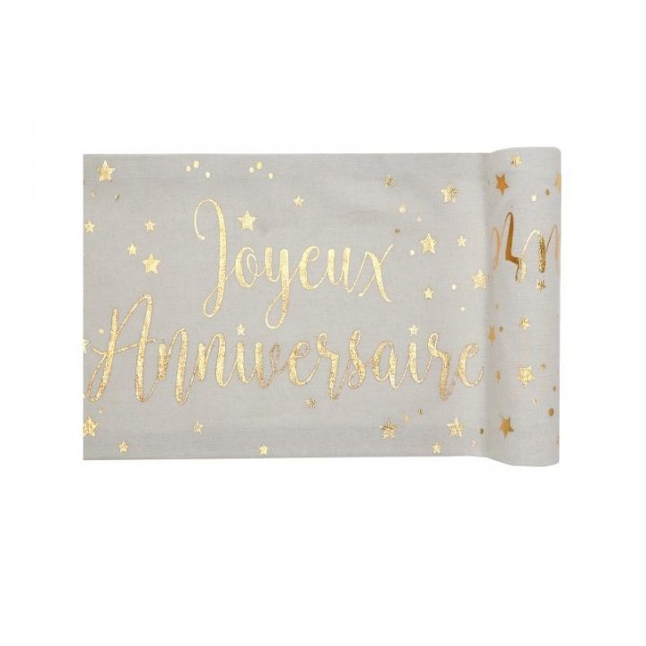 Chemin De Table "Joyeux Anniversaire" – 3 M intérieur Chemin De Table Joyeux Anniversaire
