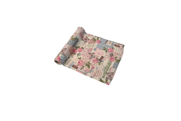 Chemin De Table Lin Fleur Multicolore 5 M – Skylantern.fr destiné Chemin De Table Fleur