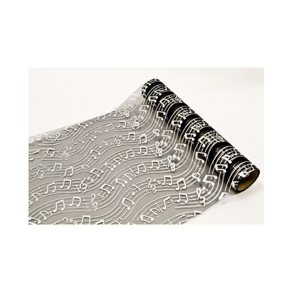 Chemin De Table Musique Noir | Fêtes En Folie intérieur Chemin De Table Musique