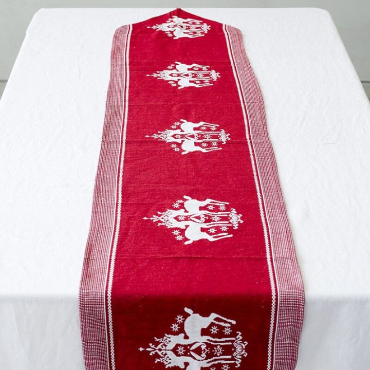 Chemin De Table Noël Lin | Décoration Table | Runner destiné Chemin De Table Scandinave