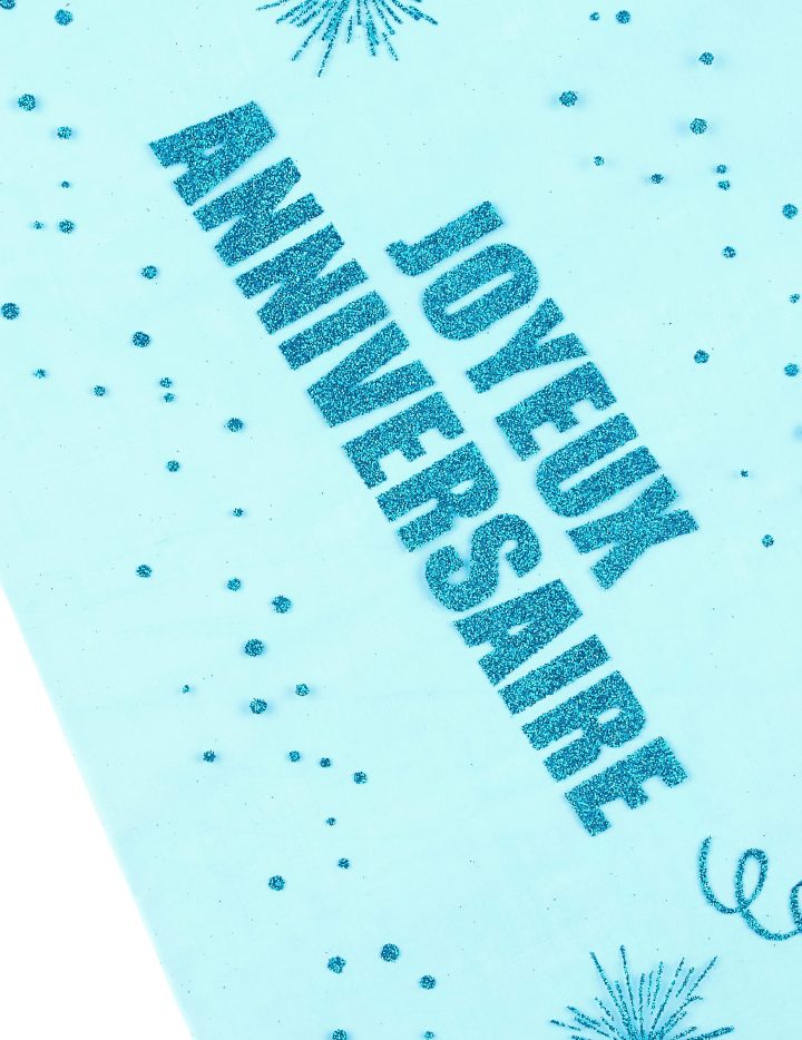 Chemin De Table Organza Joyeux Anniversaire Turquoise 5 M encequiconcerne Chemin De Table Joyeux Anniversaire