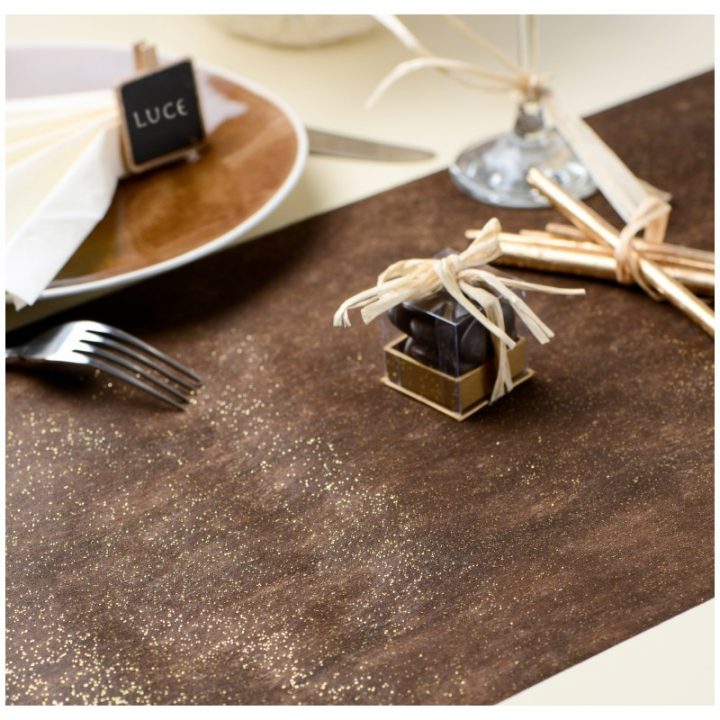 Chemin De Table Pailleté Intissé Couleur 10 M : Achat destiné Chemin De Table Pailleté