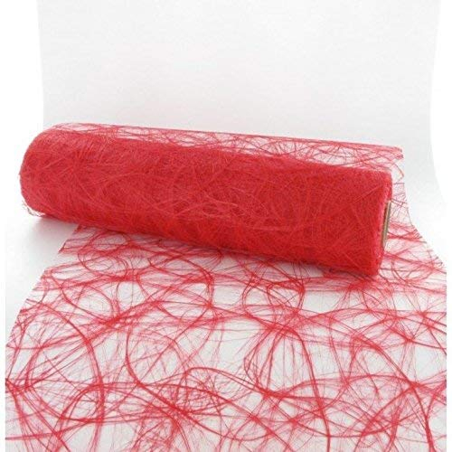 Chemin De Table Sizoweb Rouge Rouleau De 25 Mètres à Chemin De Table Intissé Rouge