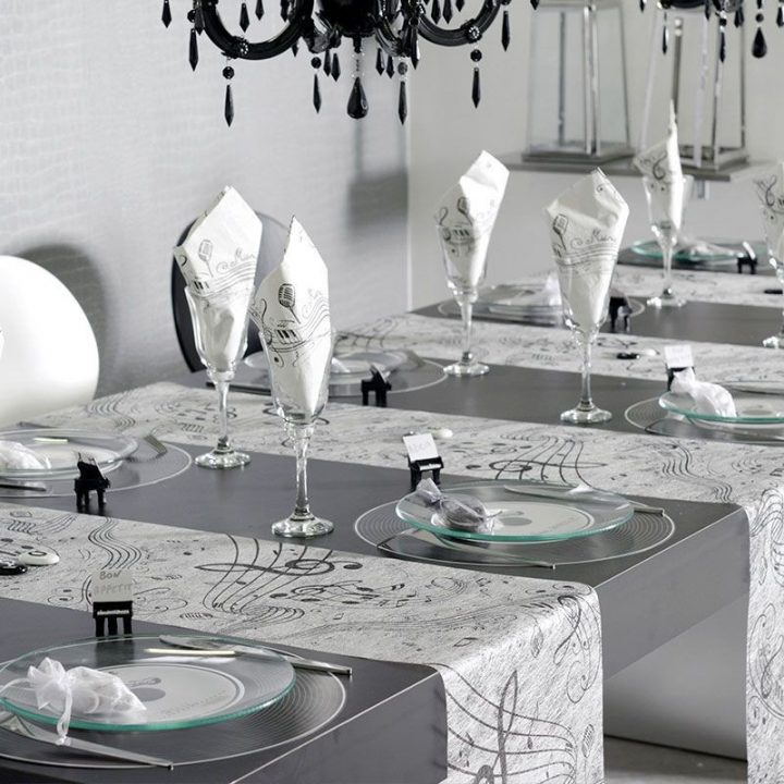 Chemin De Table Thème Musique – Dragées Anahita dedans Chemin De Table Chouette