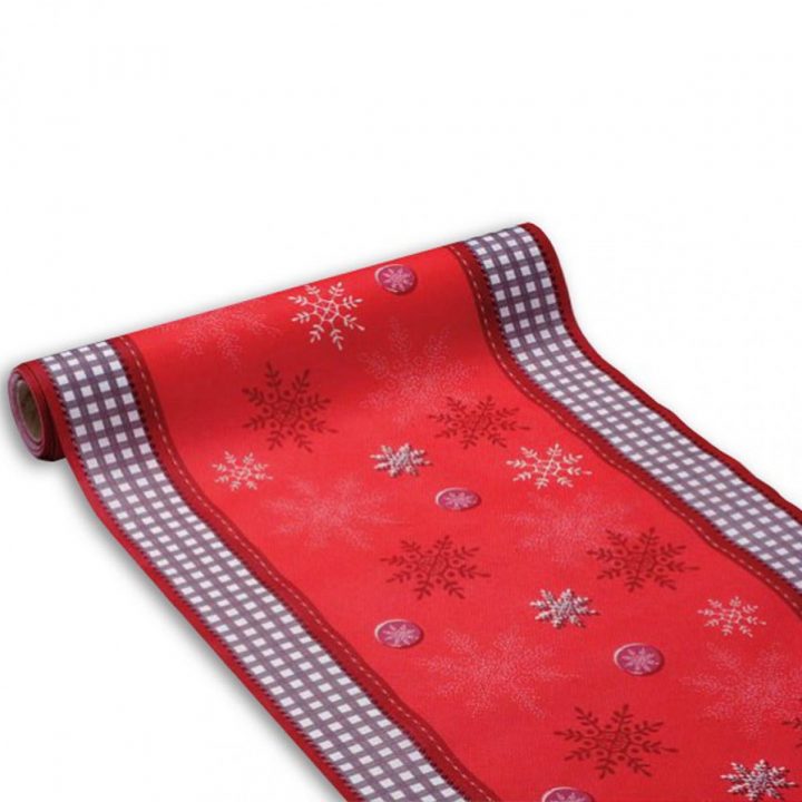 Chemin Table Noël Alpilles, Décoration Table – Féezia™ destiné Chemin De Table Vichy