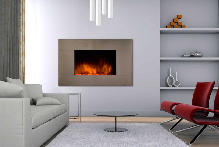 Cheminée À Flamme Artificielle Design – Chemin'Arte dedans Cheminée Electrique But