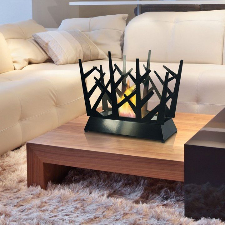 Cheminée Bio Éthanol De Table Ultra Design Noir serapportantà Cheminée Bio Ethanol Design