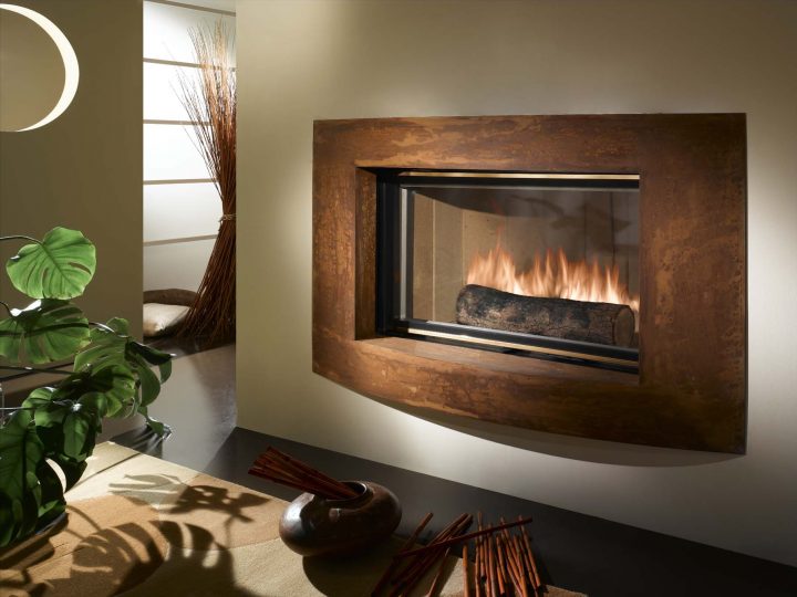 Cheminee Chazelles Designer D1350 Wood Fireplace – Firehaus dedans Cheminée Chazelle