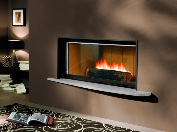 Cheminee Chazelles Designer D1350 Wood Fireplace – Firehaus destiné Cheminée Chazelle