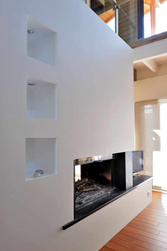 Cheminée Contemporaine Insert Double Face Sur Fargues encequiconcerne Cheminée Double Foyer