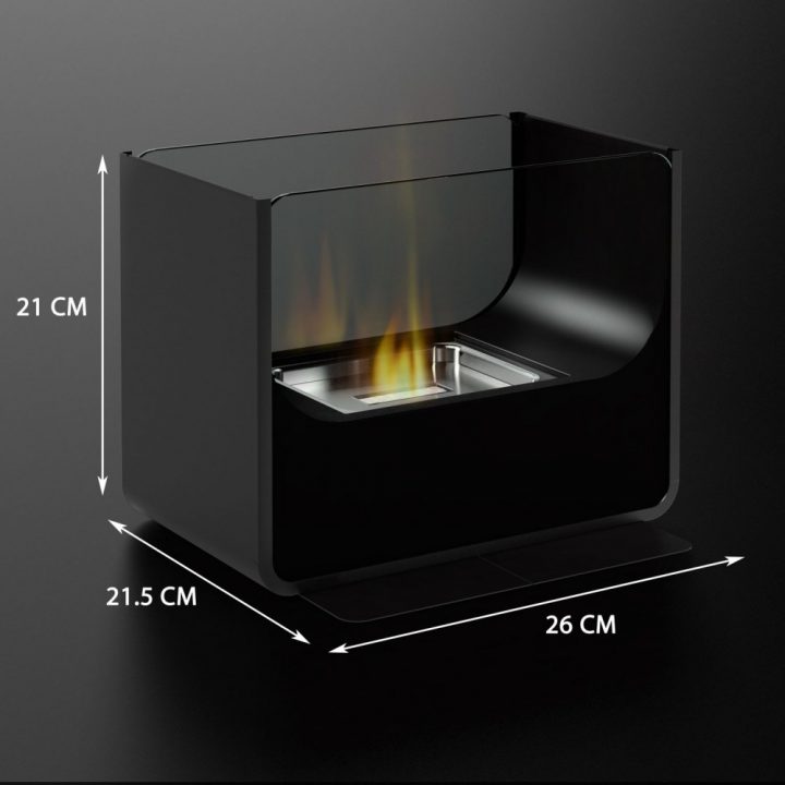 Cheminée De Table Rectangulaire Au Bio-Éthanol – 26 X 21 destiné Cheminée De Table Ethanol