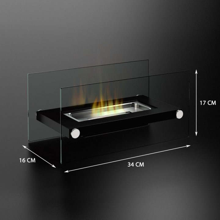 Cheminée De Table Rectangulaire Au Bio-Éthanol – 34 X 17 encequiconcerne Cheminée De Table Ethanol