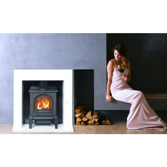 Cheminée Électrique – À Poser Avec Tubage Oslo – 900 Ou pour Cheminée Électrique À Poser