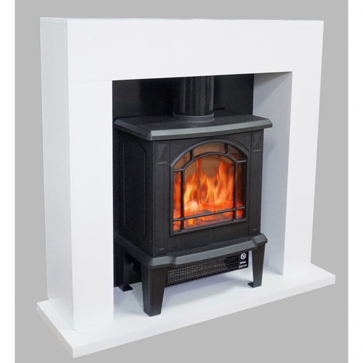 Cheminée Électrique À Poser Avec Tubage Oslo Chemin'Arte intérieur Cheminée Electrique But