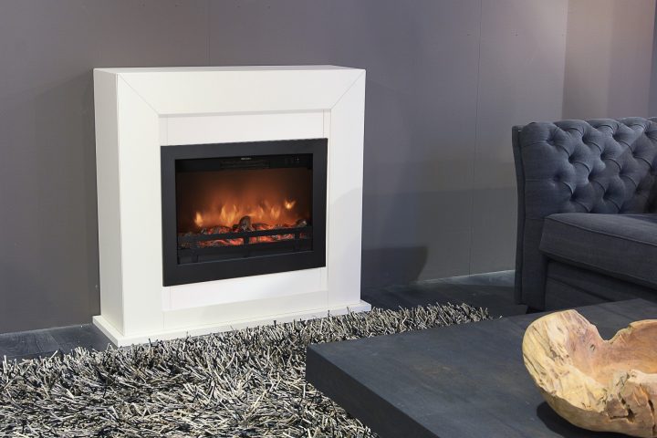 Cheminée Électrique Adra Avec Insert Flandria serapportantà Chemine Electrique