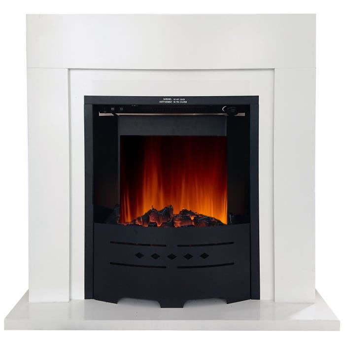 Cheminee Electrique Blanche À Poser – Achat / Vente pour Cheminée Electrique But