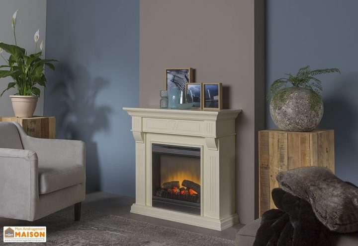 Cheminée Electrique Décorative Beethoven Antique Blanche dedans Cheminée Electrique Decorative