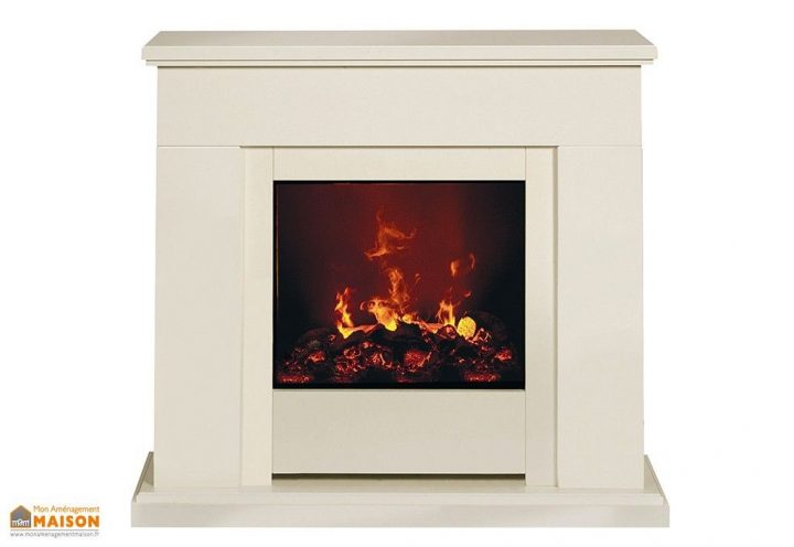 Cheminée Electrique Décorative Moorefield Blanche – H 87 encequiconcerne Cheminée Electrique Decorative