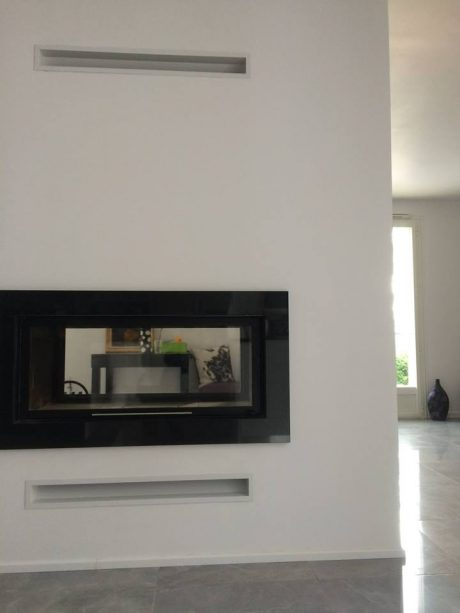 Cheminée Foyer Manathan 1000 Double Face Réalisation tout Cheminée Double Foyer