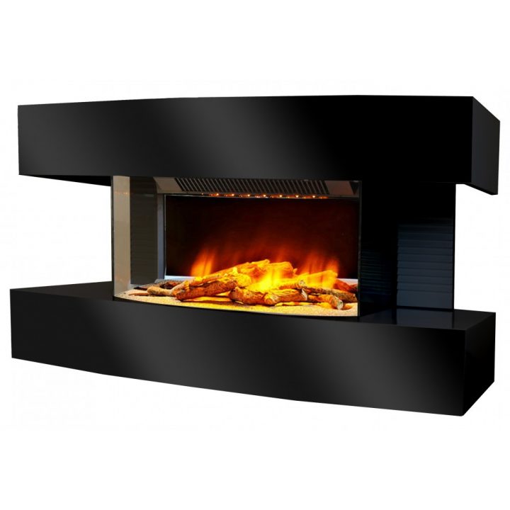 Cheminée Lounge Medium – Flamme 3D – Noire Ou Blanche encequiconcerne Cheminée Electrique But