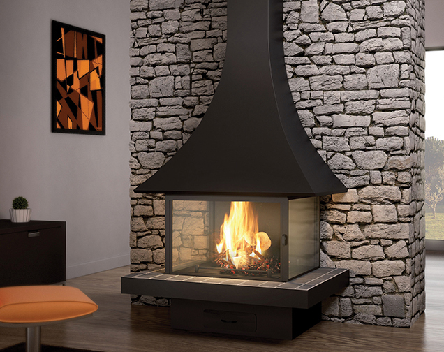 Cheminée Murale Design À Bois Julietta 985 | Jc Bordelet intérieur Cheminée Bordelet