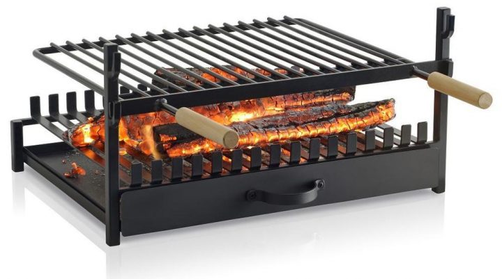 Chenet Grill Cuisson Grillade Cheminee Barbecue Interieur concernant Accessoires Pour Cheminée