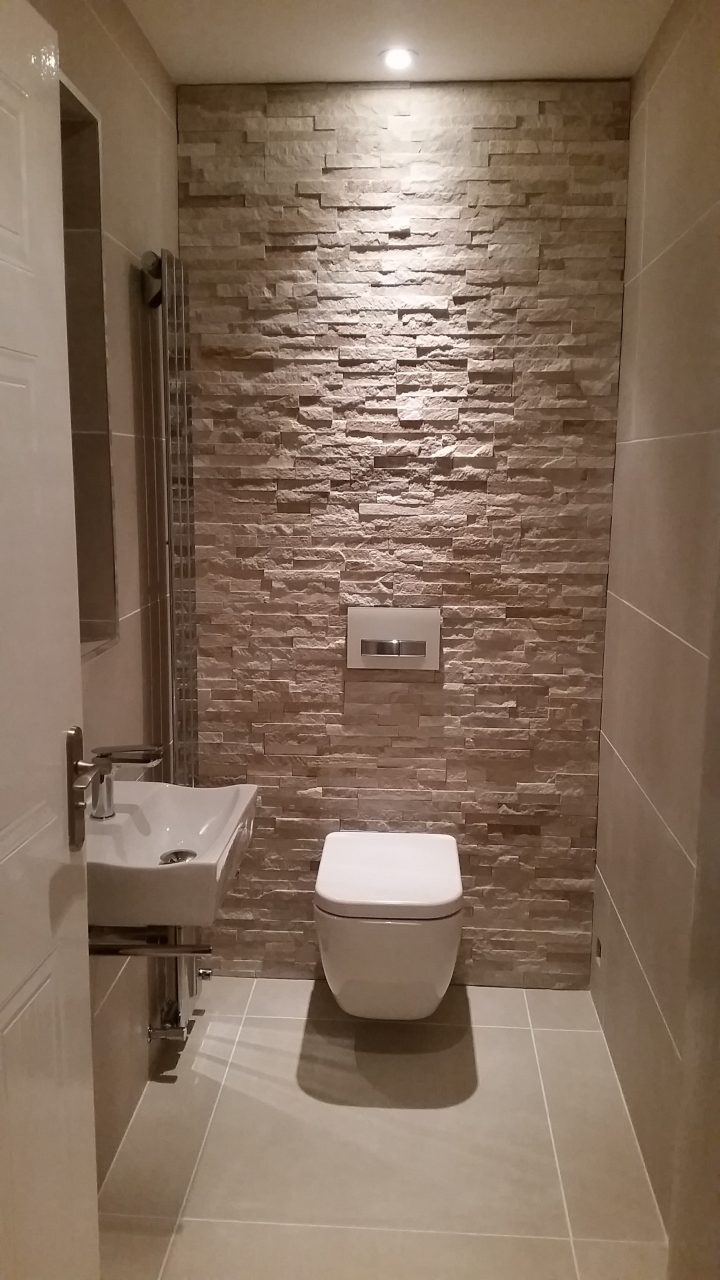 Cloakroom Wc Toilet Kupelna Downstairs Moderna So Zrkadlom pour Toilette Complete