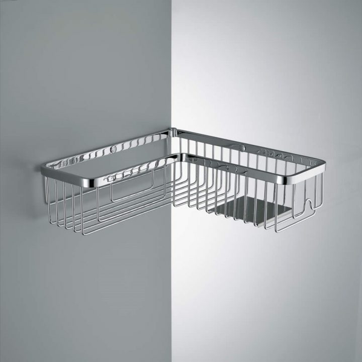 Colombo Design B9614 Angolare Doccia Semplice Con Ripiano encequiconcerne Étagère De Douche Inox