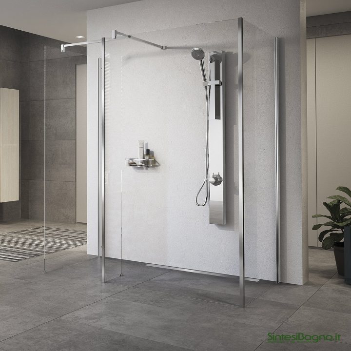 Colonna Doccia Attreezata Novellini Serie Revif In Acciaio avec Douche Al Italien Colonna Doccia Attreezata Novellini Serie Revif In Acciaio avec Douche Al Italien