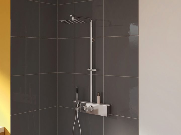 Colonne De Douche Aqualine Thermostatique Kinedo Cd330 à Colonne De Douche Avec Robinet Thermostatique Colonne De Douche Aqualine Thermostatique Kinedo Cd330 à Colonne De Douche Avec Robinet Thermostatique