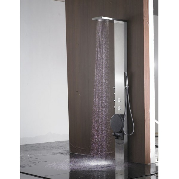 Colonne De Douche Balnéo En Inox 215X33X20Cm S179-T Avec destiné Colonne De Douche Design Pas Cher