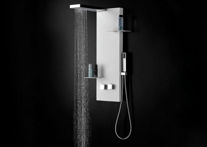 Colonne De Douche Blanche Design, Colonne De Douche Avec destiné Colonne De Douche Design Pas Cher