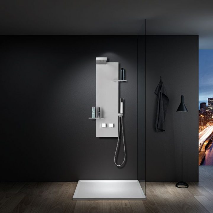 Colonne De Douche Blanche Design, Colonne De Douche Avec destiné Colonne De Douche Design Pas Cher