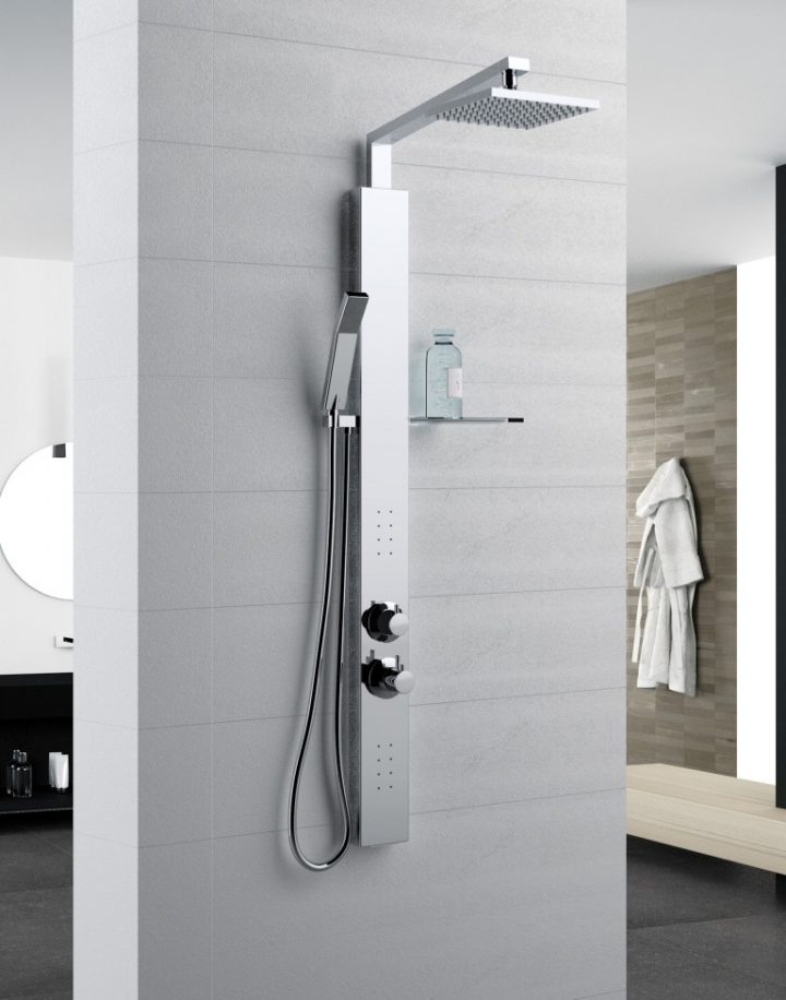 Colonne De Douche Equipee Revif Plus Novellini Mitigeur intérieur Colonne De Douche Hydromassante Thermostatique