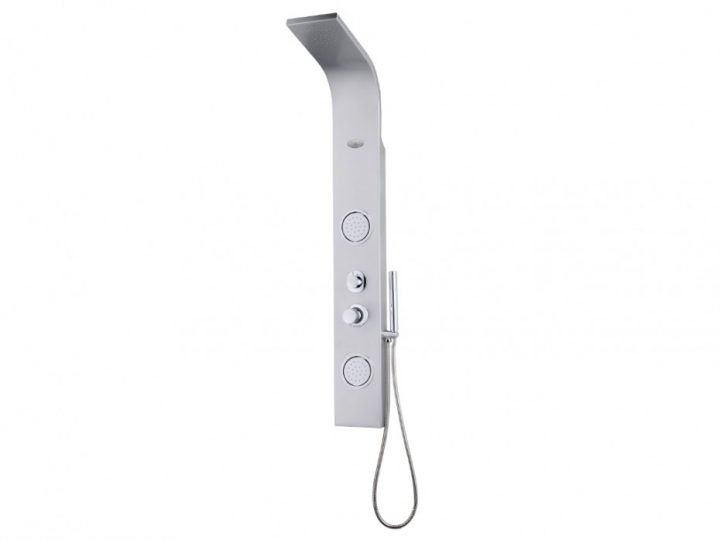 Colonne De Douche Hydromassante Karlie – 18*140Cm – Aluminium concernant Colonne De Douche En Verre