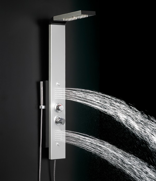 Colonnes De Douches Thermostatiques, Hydromassages Et tout Colonne De Douche Hydromassante Encastrable