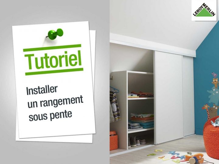 Comment Installer Un Rangement Sous Pente ? Leroy Merlin serapportantà Rideau Placard Sous Pente