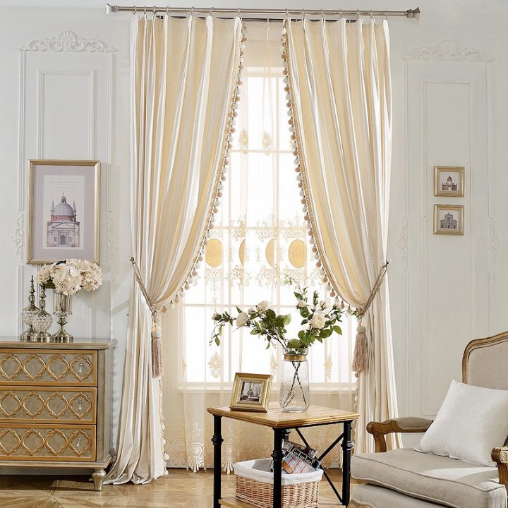Cotton Velvet Blackout Curtains For Living Room Solid tout Rideaux Salon Moderne 2017